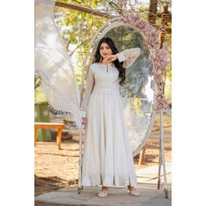ชุดแฟนซี anarkali ชุด dupatta และชุดด้านล่างสำหรับผู้หญิงสำหรับสวมใส่ในงานปาร์ตี้ - Product Image 5