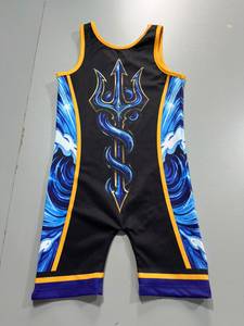 Singlet de Lucha Personalizado para Adultos y Jóvenes, Sublimado, de Spandex y Poliéster Elástico, Ligero, OEM - Product Image 4