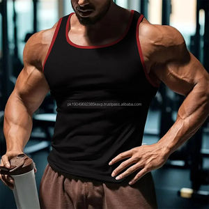 เสื้อกล้ามผู้ชายคุณภาพสูง พิมพ์โลโก้ตามสั่ง แห้งเร็ว ระบายอากาศดี เหมาะสำหรับออกกำลังกายและเล่นกีฬา รับผลิตแบบ OEM - Product Image 2