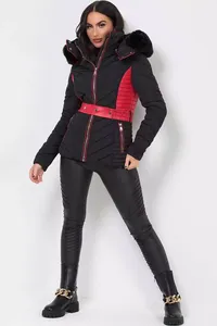 Parka de Invierno Acolchada para Mujer, Impermeable, con Relleno de Algodón, con Capucha, Ropa Exterior Informal - Product Image 2