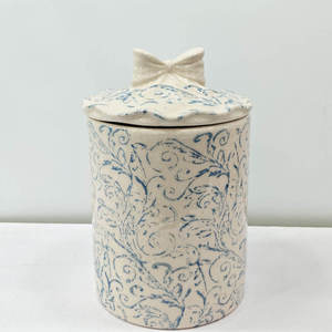 OEM ODM Nouvelle gamme créative de récipients en céramique de qualité alimentaire, style rétro floral, pour le thé et le café, personnalisables. - Product Image 4