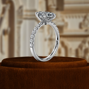 Anillo de Diamantes con Certificado IGI de 1.5CT, Corte Marquise, Halo Pavé, 6 Puntas, Anillo de Aniversario, Oro Blanco y Amarillo de 14K, Anillo de Compromiso, Regalo Especial - Product Image 2