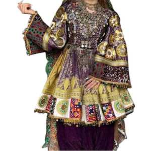 Robe Traditionnelle Bohème pour Femmes en Dentelle Kuchi Écologique, Couleur Personnalisée, Fabricant OEM ODM, Style Afghane Décontracté, Prix de Gros - Product Image 1