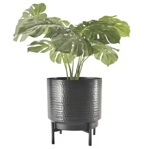Elegante Maceta Metálica para Interiores y Exteriores, Maceta Decorativa para Plantas, Decoración para Jardín y Balcón - Product Image 1