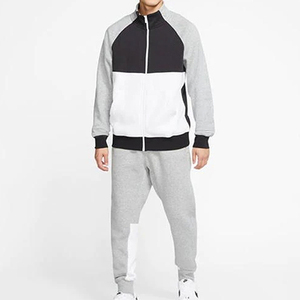 Survêtement en polaire surdimensionné pour hommes, pantalon de survêtement à capuche avec fermeture éclair, costume de jogging, vêtements de sport de fitness, tenue d'entraînement - Product Image 2