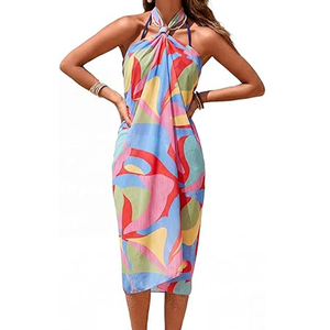 Pareo de Playa para Mujer al por Mayor, Sarong de Secado Rápido, de Algodón Estampado, con Logotipo Personalizado, Precio Directo de Fábrica - Product Image 4
