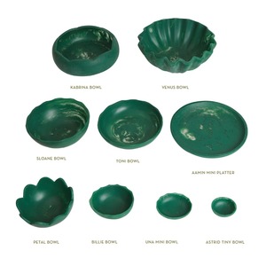 Tazón de Resina Verde Brillante Pulido, Forma Elegante, Hecho a Mano, Ecológico, Apto para Lavavajillas, Vajilla para Fiestas, Bodas, Cocina y Comedor - Product Image 4