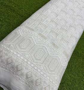 Premium Sequence Embroidery Fabric For Women Fashion Wear Designer <b>Garments</b> Party Wear Dresses Kaftan Abaya Bridal Wear - Product Image 1