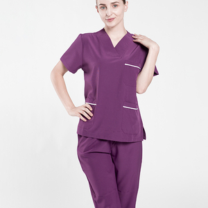 Hospital Medical Doctor Suits <b>Scrubs</b> Nursing V-Neck Uniform Soft Spandex/Polyester Multi-Pocket Hospital Wear Wholesale Price - Product Image 2