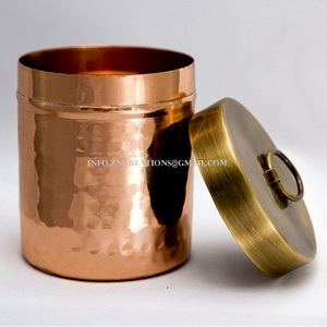 Custom Logo Antique Candle Jars with lid Handmade Copper Candle Container for Making Scented Candles Home Decoration - Product Image 5