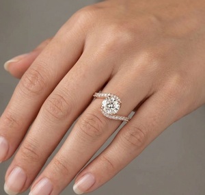 Anillo de media eternidad con diamantes de corte oval de 3 quilates (orientación de este a oeste) en oro blanco de 14K, anillo de compromiso con diamantes cultivados en laboratorio de 3.30 quilates, regalo de aniversario - Product Image 5