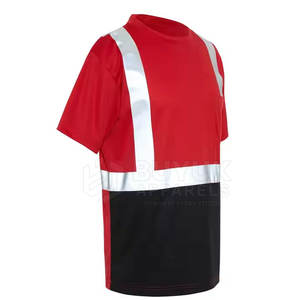 Chemise de travail haute visibilité à manches courtes, réfléchissante, respirante, 100% polyester, protection contre le feu, pour les travailleurs industriels - Product Image 2
