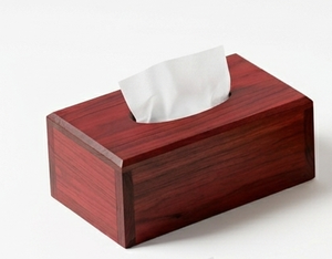 Porte-mouchoirs rectangulaire moderne en bois avec fond coulissant pour un remplissage facile, décoration de table pour salle de bain et salon - Product Image 3
