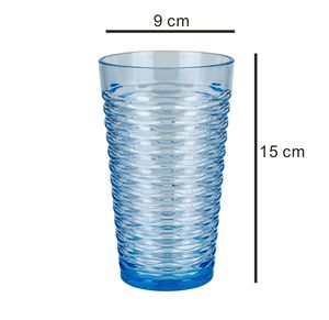19 oz Wave <b>Plastic</b> Unbreakable Drinking <b>Glasses</b> Water Tumbler for Party Home Gift - Product Image 2