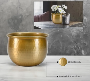 Vase à fleurs en aluminium de marque supérieure, design unique, élégant, durable et léger, idéal comme accent décoratif pour la maison ou centre de table. - Product Image 6