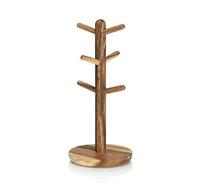 Nouvel Arrivage Support à Tasses en Bois Rustique Artistique Fait Main Minimaliste Moderne pour Cuisine, Salle à Manger, Maison, Bureau, Organisation