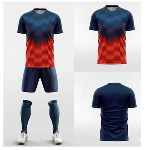 Uniforme de Fútbol, Camiseta Sublimada con Degradado Rojo y Azul, Manga Corta, Absorbe la Humedad, Ajuste Atlético, Ropa Deportiva, Equipación de Fútbol - Product Image 6