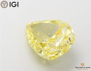 เพชรสีเหลืองสดใส ระดับความสะอาด VS1 รูปทรงลูกแพร์ น้ำหนัก 4.00 กะรัต พร้อมใบรับรอง IGI สำหรับแหวนสั่งทำพิเศษ ผลงานชิ้นเอกจากเพชร CVD ที่เพาะเลี้ยงในห้องปฏิบัติการ - Product Image 4