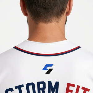 Maillot de baseball personnalisé pour homme, manches courtes, imprimé drapeau américain sublimé, séchage rapide, coupe athlétique, maillot adulte - Product Image 6