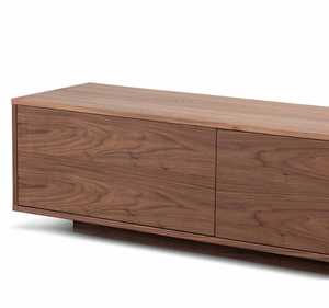 ตู้วางทีวีติดผนังไม้สักแท้แบบลอยตัวทันสมัย สไตล์มินิมอล คอนโซลไม้สำหรับอุปกรณ์สื่อสาร สไตล์สแกนดิเนเวียน - Product Image 5