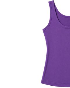 Manufacturer Purple Sleeveless Tank <b>Top</b> With Mustard Yellow High Waist Shorts Women Casual Summer Two Piece Outfit Set Clothes - Product Image 3