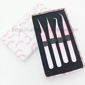 Kit de herramientas de extensión de pestañas de diseño personalizado, 4 Uds., pinzas de extensión de pestañas, instrumentos de belleza, herramienta de pestañas - Product Image 2