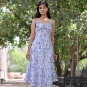 Vestido elegante de algodón hecho a mano indio para mujer, vestido de fiesta a la moda, vestido de novia para verano, regalo personalizado, vestido personalizado a la venta - Product Image 1