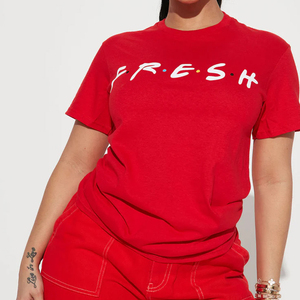 T-shirt en jersey modal 100% coton uni à ourlet incurvé pour femme, col ras du cou, manches courtes, coupe décontractée, idéal pour l'été - Product Image 6