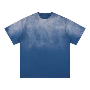 Vintage Style Oversized Acid <b>Wash</b> Streetwear Distressed T-shirts 100% Cotton Plus Size Men's t Shirts - Product Image 3