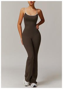 custom branding stretch sports <b>jumpsuit</b> bulk order premium breathable activewear women supplier wholesale premium training - Product Image 5