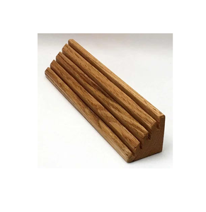 Support de cartes carré moderne en bois d'acacia naturel fait main avec base de présentation pour photos et notes 3x4 pouces pour décoration de table - Product Image 6