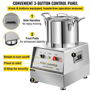 เครื่องทำอาหารไฟฟ้า110V 1100W สำหรับผลไม้ถั่วลิสงทำจากสเตนเลส1400รอบต่อนาทีกำลัง10L - Product Image 5