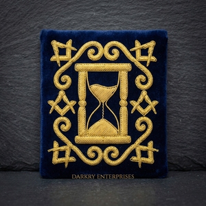 Insignia de Centenario Hecha a Mano con Alambre de Oro y Corona de Laurel, Parche Redondo Bordado Personalizado para el 100 Aniversario de la Logia - Product Image 5