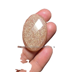 พลอยซันสโตนธรรมชาติ FAIJAN GEMS รูปทรงคาโบชองหลากหลาย ขนาดสั่งทำได้ รับรองโดยผู้ตรวจสอบอิสระ สำหรับทำเครื่องประดับ รัฐราชสถาน - Product Image 6