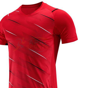 Tenue de sport et d'entraînement 100% polyester, uniforme de football à manches courtes, col rond, respirant et anti-transpiration - Product Image 6