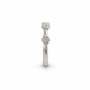 Anillo Floral de Plata de Ley 925 para Mujer con Circonita Cúbica, Minimalista, Elegante, Acabado Pulido, para Uso Diario y Bodas - Product Image 3