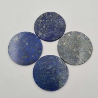 Quadrante Rotondo in Lapislazzuli Blu Naturale, 44 mm, Lucidato a Mano, Cabochon Piatto in Lapislazzuli da 44 MM