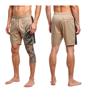 Pantalones Cortos Ligeros de Nailon para Hombre con Diseño de Arte Desert Motion y Estilo de Vida Activo Moderno - Product Image 3