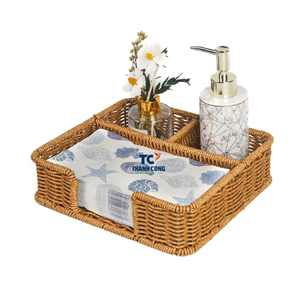 Solución de almacenamiento de bandeja de servicio de mimbre de Vietnam elegante al por mayor para cocina, sala de estar, hotel o restaurante - Product Image 1