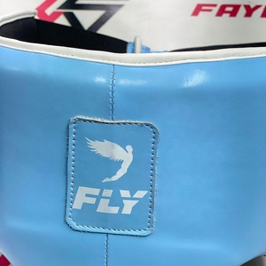 Premium Quality Fly Blue Lightweight Multi-Layer Shock Absorbing Boxing Groin Guard Made with Genuine Cowhide Leather - Product Image 2