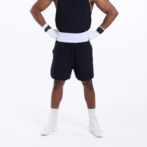 Wholesale Boxing <b>Shorts</b> Elastic Waist Sporty Solid Silver Color Breathable Martial Arts Wear <b>for</b> <b>Men</b> - Product Image 1