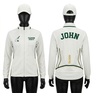 Women Cricket Training <b>Jacket</b> 260 GSM Polyester Orange <b>Grey</b> Athletic Panels Custom Embroidery Print Logo Teamwear - Product Image 2