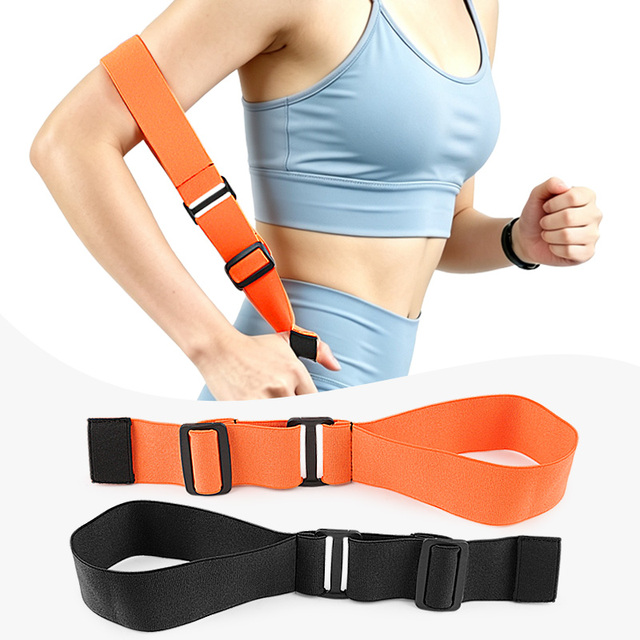 Arm Swing Trainer Adjustable Resistance Polyester Arm and Hand Loop Band for Running Form Posture Arm Swing Training Band
