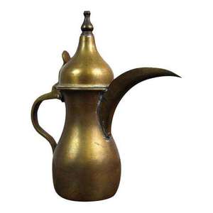 Última llegada de alta demanda: Juego de teteras y cafeteras de latón árabe de Oriente Medio con soporte metálico y cuencos, para bebidas y calentador de leche. - Product Image 6