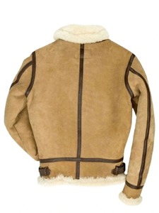 B3 <b>Bomber</b> Suede <b>Shearling</b> Leather <b>Jacket</b> - Product Image 2