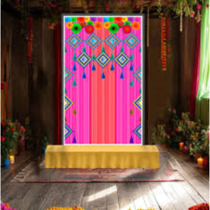 Une installation de cabine téléphonique jaune décorée de fleurs - Product Image 4