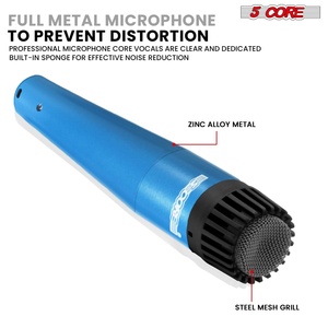 Kit de Micrófonos de Batería de 5 Núcleos, 9 Piezas, Micrófonos de Batería Totalmente Metálicos, Tom/Snare y Platillos, Juego de Micrófonos con Cable para Instrumentos de Percusión - Product Image 5