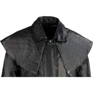 Manteau en cuir pour homme Milwaukee 2025 SH910-BLACK Noir, inspiré du style western, en cuir véritable, avec doublure amovible - Product Image 4