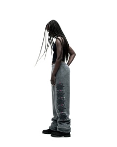 Verified Suppliers <b>Fleece</b> <b>Lined</b> Sweatpants Wide Leg Sports Joggers Women's <b>Trousers</b> Pants Elastic Waist Style Pant for Women - Product Image 2