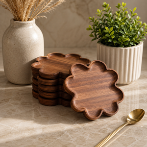 Mandala Laser Cut Solid Wood <b>Coaster</b> Set Handcrafted Heat Resistant <b>Drink</b> Mat Decorative Table Protector Coffee Tea Cup Holder - Product Image 3
